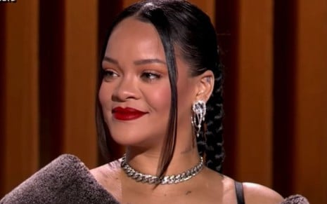 Rihanna em entrevista sobre o show do Super Bowl 2023
