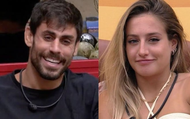 Montagem de Cara de Sapato e Bruna Griphao sorrindo