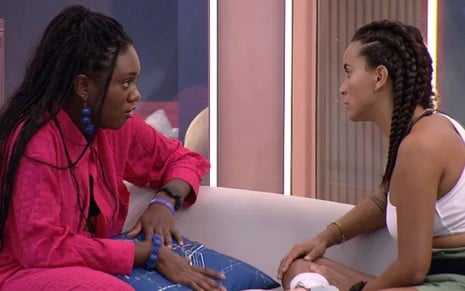 Sarah Aline e Domitila Barros conversam no BBB 23