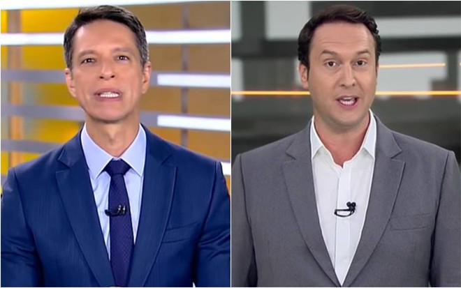 Montagem com Sergio Aguiar à esquerda e Eduardo Ribeiro à direita