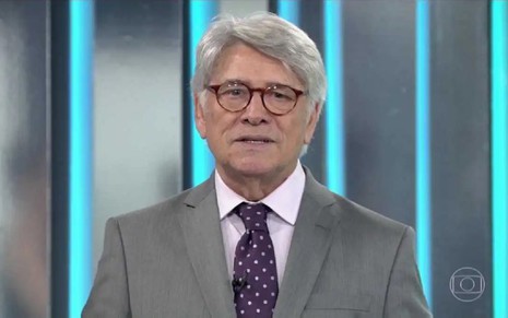 Sérgio Chapelin na última edição que apresentou do Globo Repórter