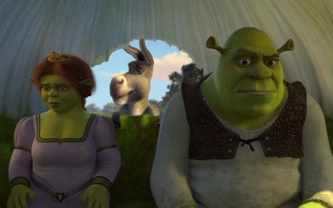 Fiona, Burro e Shrek em cena de Shrek 2