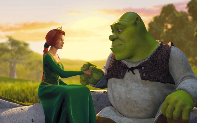 Fiona e Shrek em cena de Shrek