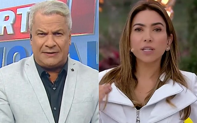Sikêra Jr. no Alerta Nacional, na RedeTV!, e Patricia Abravanel no Vem Pra Cá, no SBT, em 3 de setembro de 2021