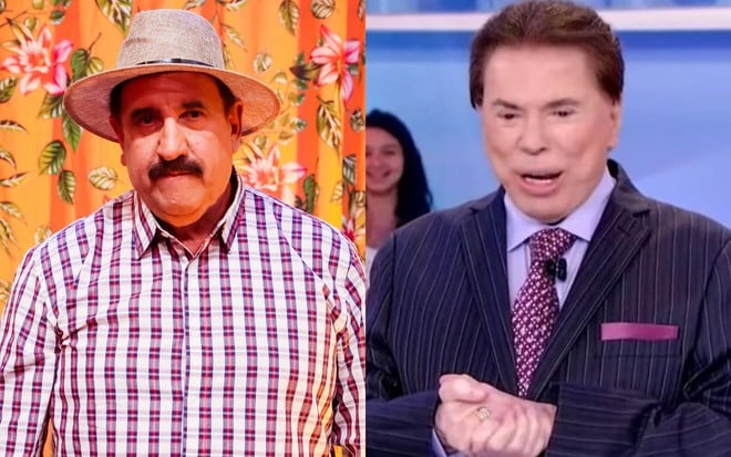 Ratinho vestido na temática festa junina | Silvio Santos no palco de programa do SBT