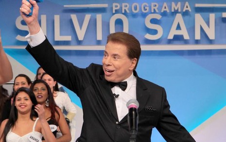 O apresentador Silvio Santos, do SBT