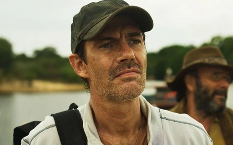 Retrato de Rafa Sieg em cena de Pantanal, novela da Globo
