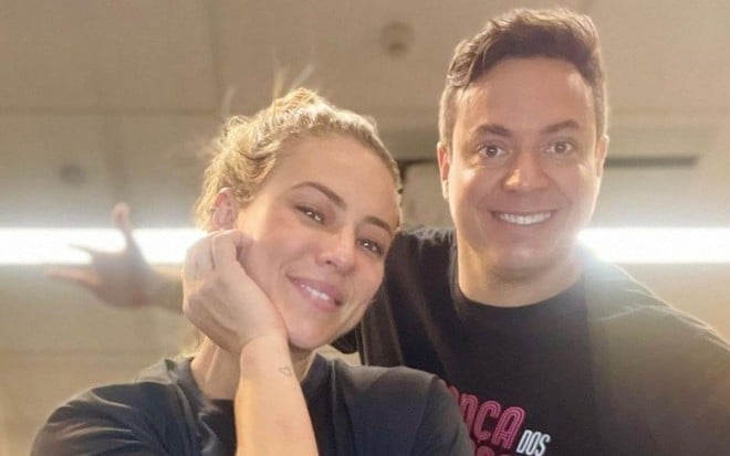 Imagem de Paolla Oliveira e Leandro Azevedo nos ensaios da Super Dança dos Famosos