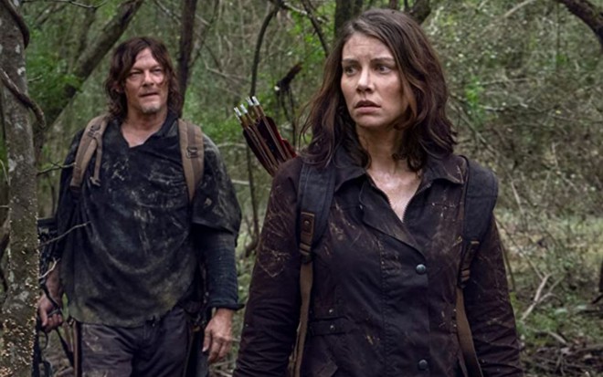 Norman Reedus e Lauren Cohan em The Walking Dead