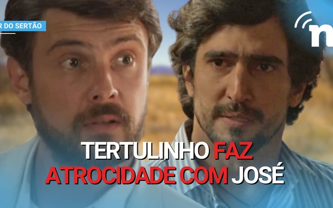 Revoltado, Tertulinho (Renato Góes) vai tentar matar José (Sergio Guizé) em Mar do Sertão