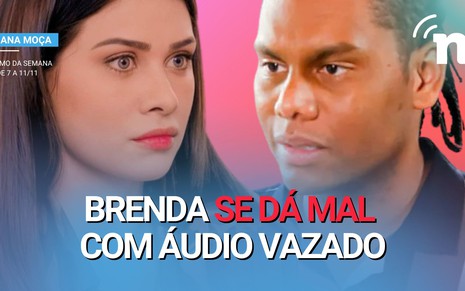 Jeferson (Vitor Britto) vai surtar com uma suposta traição de Brenda (Flávia Pavanelli)