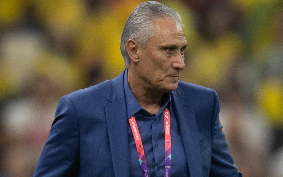 Tite em partida da Seleção Brasileira