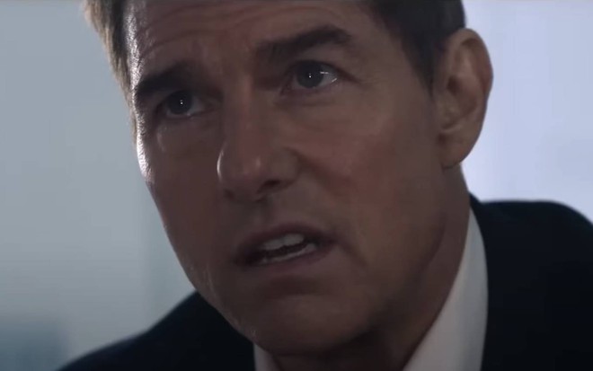 Tom Cruise como Ethan Hunt em cena de Missão: Impossível - Acerto de Contas - Parte Um