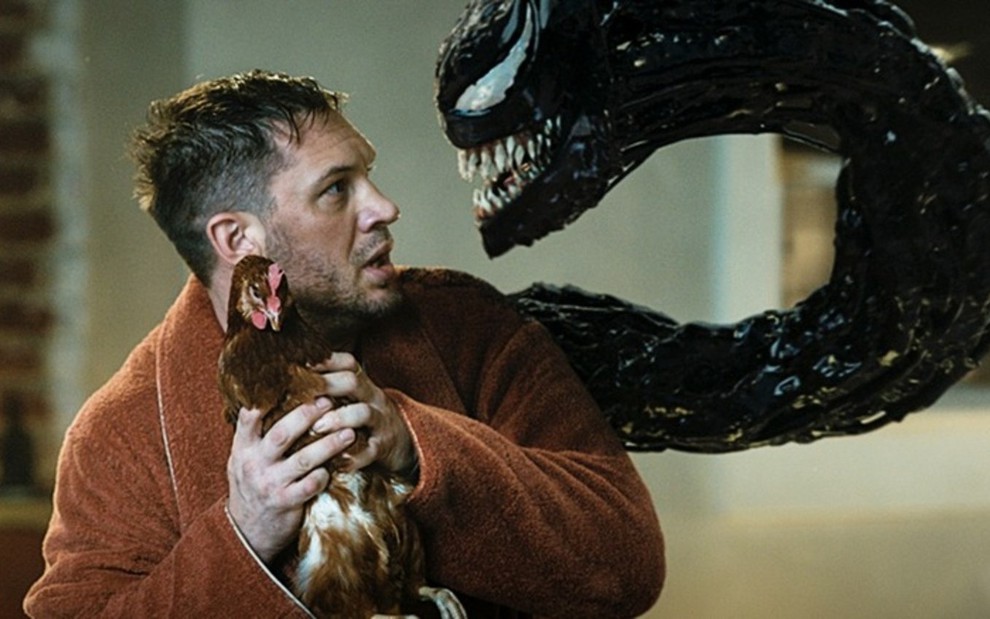 Tom Hardy em cena de Venom - Tempo de Carnificina
