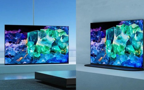 TVs QD-OLED em exposição na CES 2022