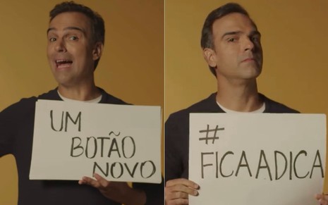Montagem de Tadeu Schmidt em vídeo publicado nas redes sociais do Big Brother Brasil