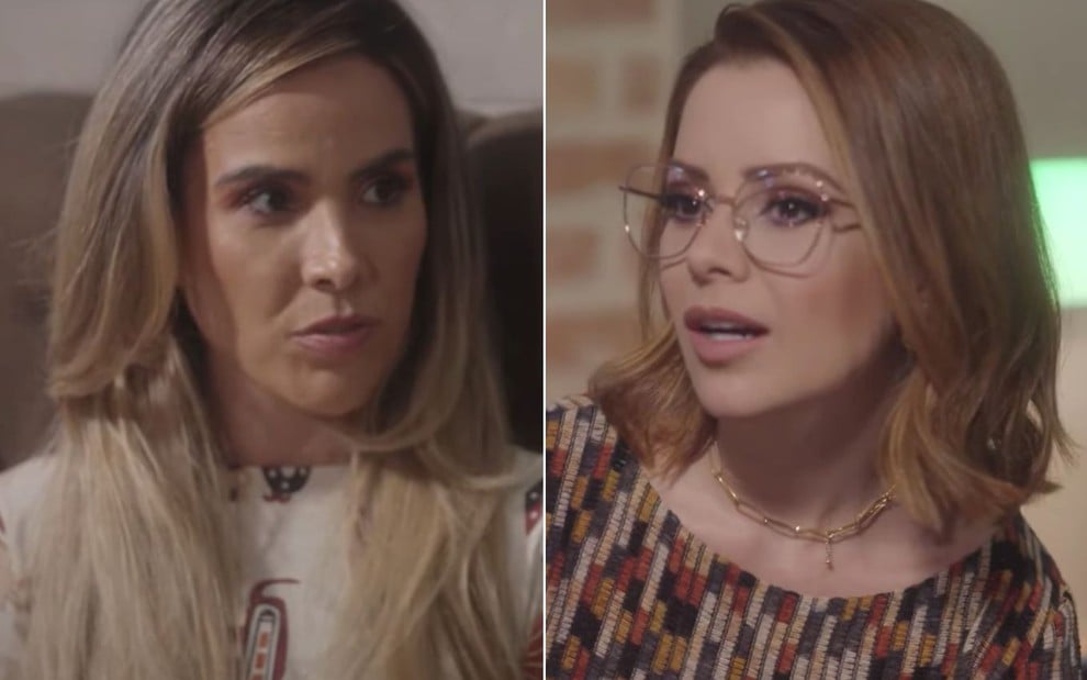 Montagem com Wanessa Camargo à esquerda e Sandy Leah à direita