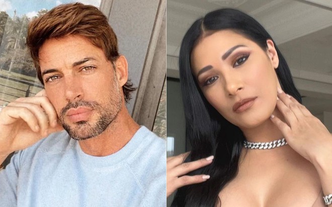 Montagem com imagens de William Levy (à esq.) e Simaria Mendes