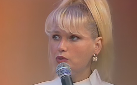 Xuxa Meneghel no Domingão do Faustão, em 1997