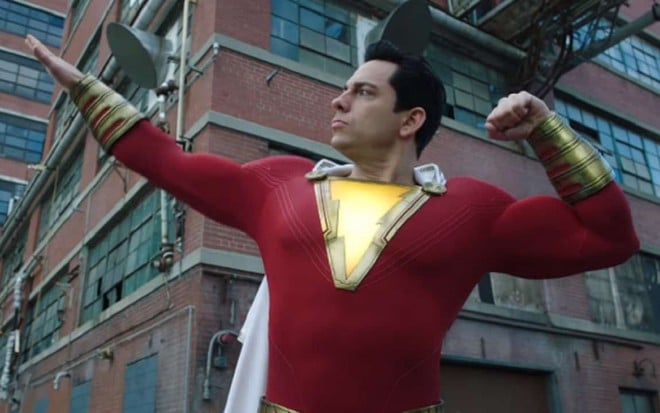 Zachary Levi em cena de Shazam!