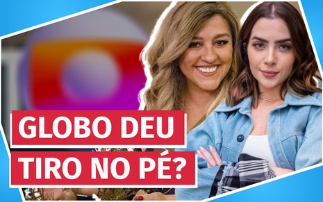 Regina Casé e Jade Picon caracterizadas como suas personagens nas novelas da Globo