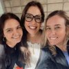 Alessandra Poggi, Palomma Duarte e Natalia Grimberg estão sorridentes em selfie