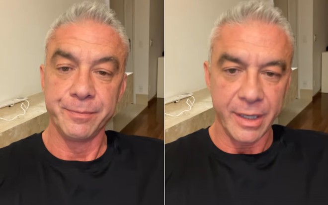 Alexandre Correa de camiseta preta em vídeo postado no Instagram