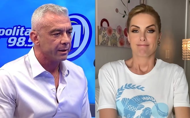 Alexandre Correa, à esquerda, e Ana Hickmann, à direita