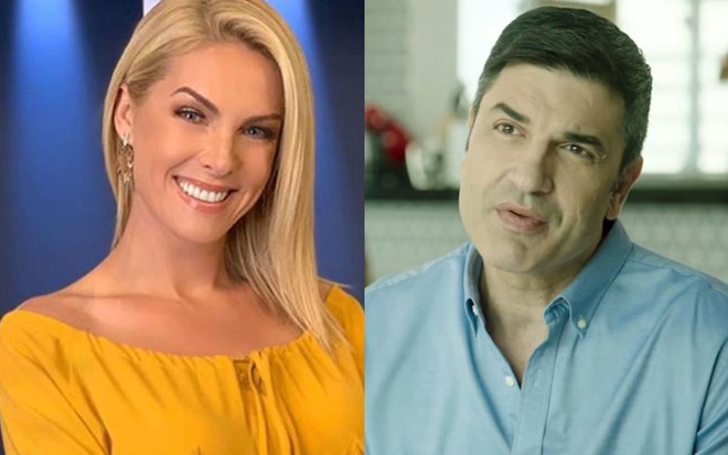 Na montagem: Ana Hickmann (à esquerda) e Edu Guedes (à direita)