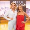 As apresentadoras Ana Hickmann e Ticiane Pinheiro no quadro Duelo Fashion