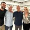 Foto mostra Ana Maria Braga com donos da Globo