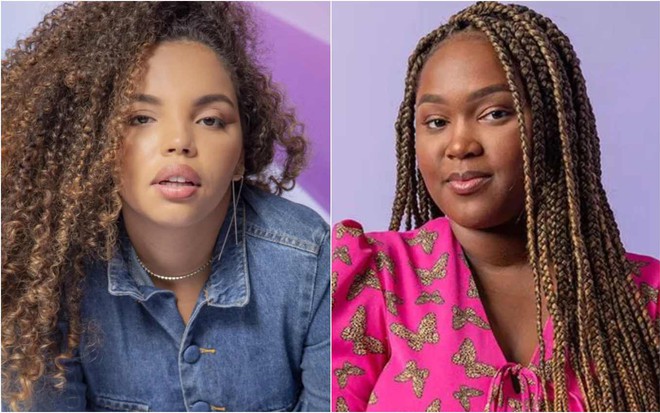 Montagem com fotos de Giovanna Pitel e Raquele Cardozo