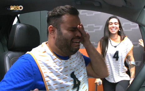 Michel Nogueira chora após ganhar Prova do Anjo no BBB 24