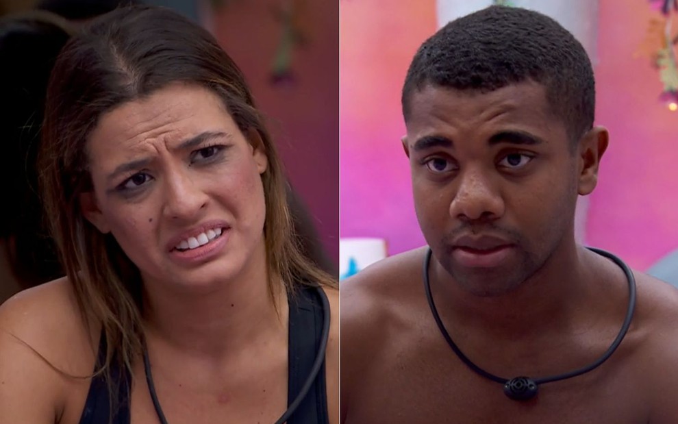 Montagem de Beatriz Reis e Davi Brito no quarto fada do BBB 24