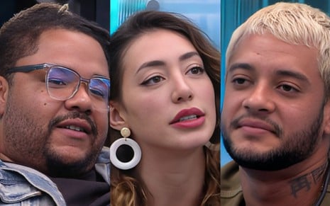 Na montagem estão: Califfa (à esquerda), Nicole Louise (no meio) e Nick Cruz (à esquerda)