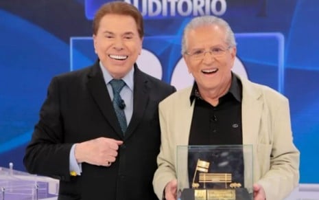 Silvio Santos e Carlos Alberto de Nóbrega no SBT