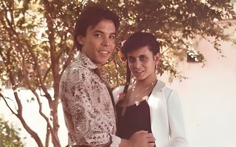 Chrystian e Gretchen em 1981, na época em que foram casados