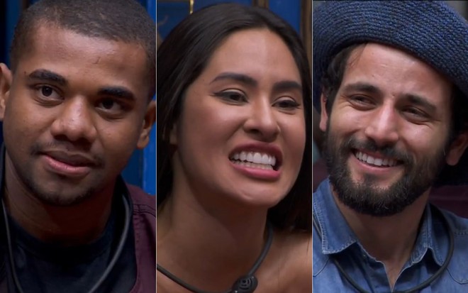 Montagem de Davi, Isabelle e Matteus no BBB 24