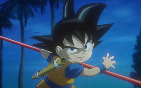 Goku aparece em versão infantil no anime Dragon Ball Daima