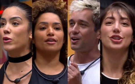 Na montagem estão, lado a lado, da esquerda para a direita: Evellin, Leidy Murilho, Matheus Torres e Nicole Louise