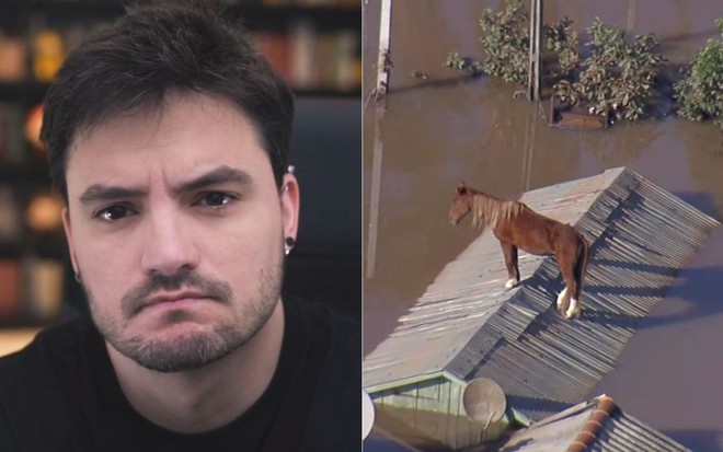 Felipe Neto e o cavalo de Canoas