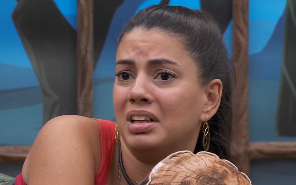 Fernanda Bande no quarto gnomo do BBB 24