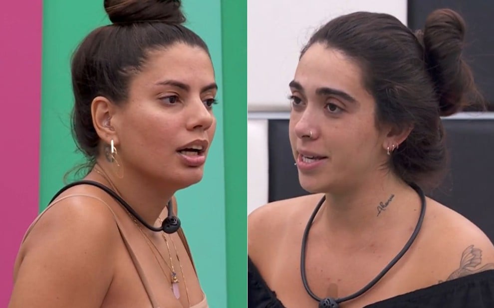 Montagem com Fernanda Bande e Giovanna Lima no BBB 24