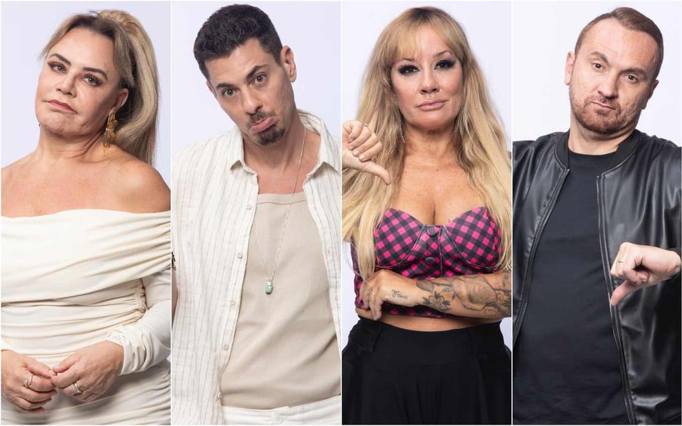 Montagem de fotos de Flor, Sacha Bali, Vivi e Zé Love