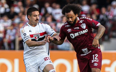 Gabriel Neves marca Marcelo no jogo entre São Paulo e Fluminense