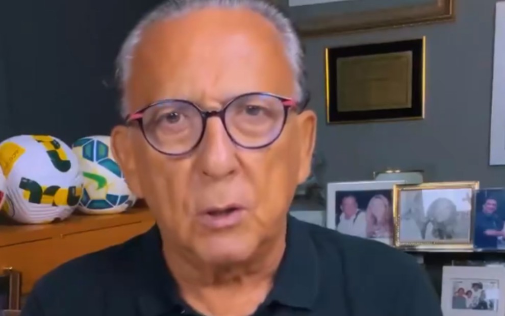 Galvão Bueno discursa contra fake news em vídeo publicado no Twitter