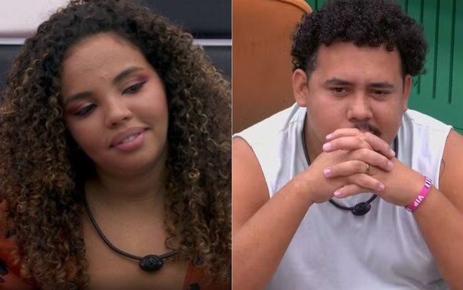 Montagem de Guovanna Pitel e Lucas Henrique no BBB 24