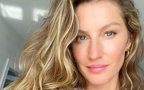 Foto do rosto de Gisele Bündchen