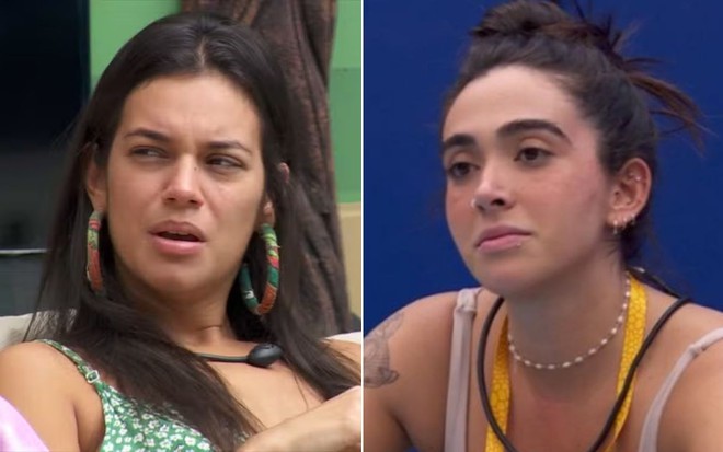 Montagem com Alane Dias à esquerda e Giovanna Lima à direita no BBB 24