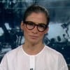 Renata Vasconcellos tem expressão séria na bancada do Jornal Nacional de 9 de agosto de 2024